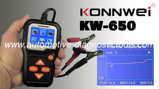 Хорошая цена. KONNWEI KW650 Батарейный тестер 6V-12V Автомобильный мотоциклетный тестер онлайн