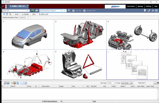 Хорошая цена. [GM EPC] 2025.03 GMNA General Motors транспортные средства EPC Каталог запасных частей для Северной Америки онлайн