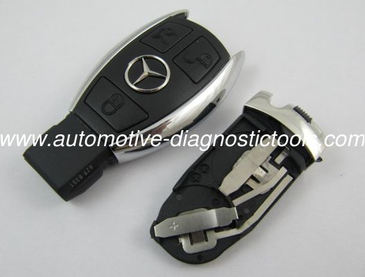 Хорошая цена. Раковина кнопки Benz 3 умная автоматическая ключевая, пробелы ключа автомобиля доски пластичные/случай онлайн