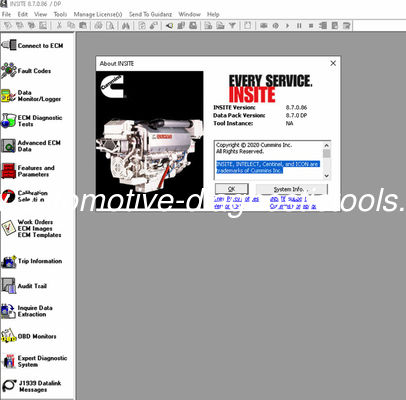 Хорошая цена. Cu-mmins INSITE 8.7 Программное обеспечение 8.7 Про версия онлайн