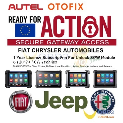 Хорошая цена. [Активация онлайн] Autel European FCA Chrysler Fiat Alfa SGW Сервис разблокировки шлюза безопасности для Autel /OTOFIX Tools онлайн